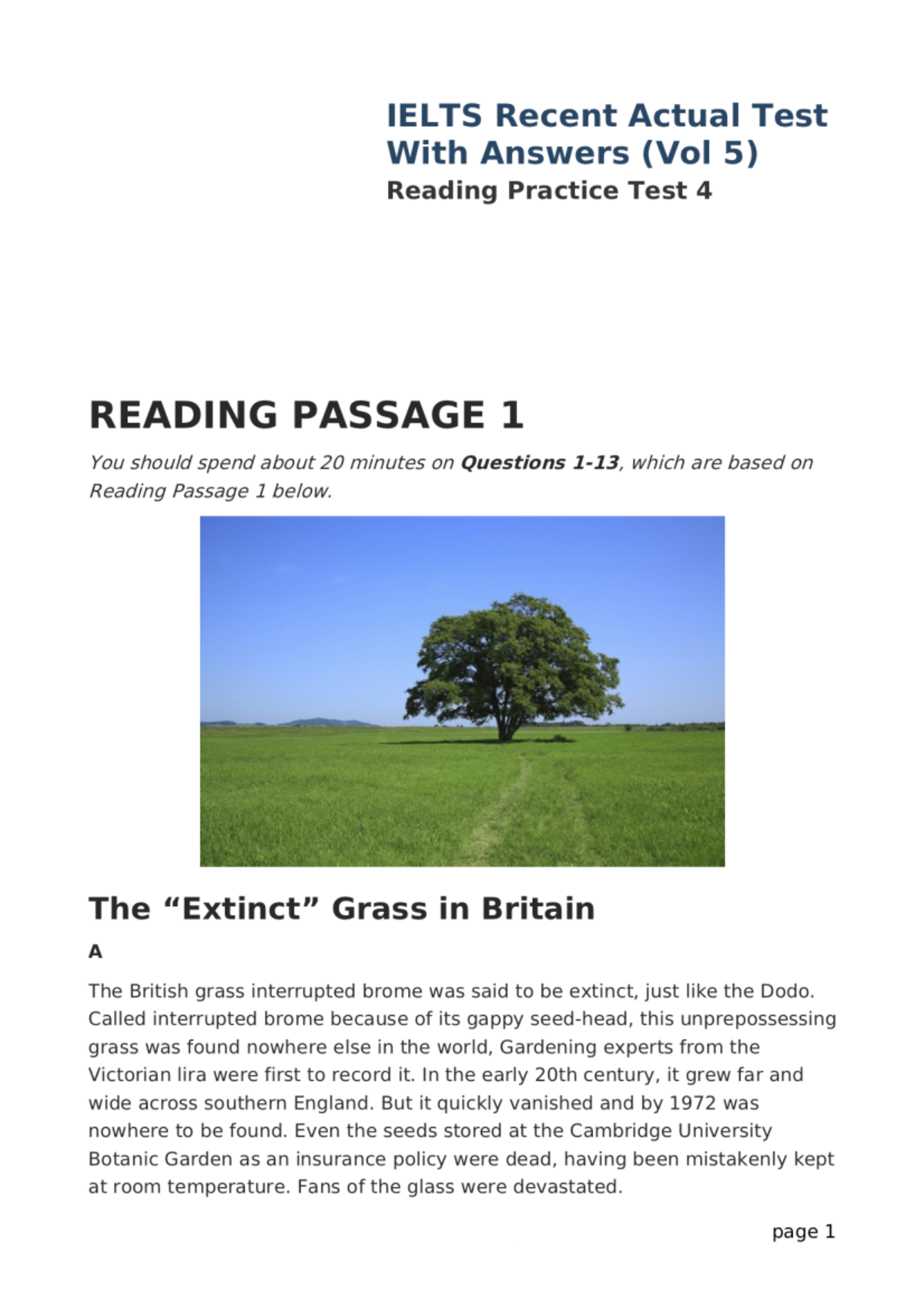 Vol 5 Reading Test 4 - good - English Language Teaching - Studocu
