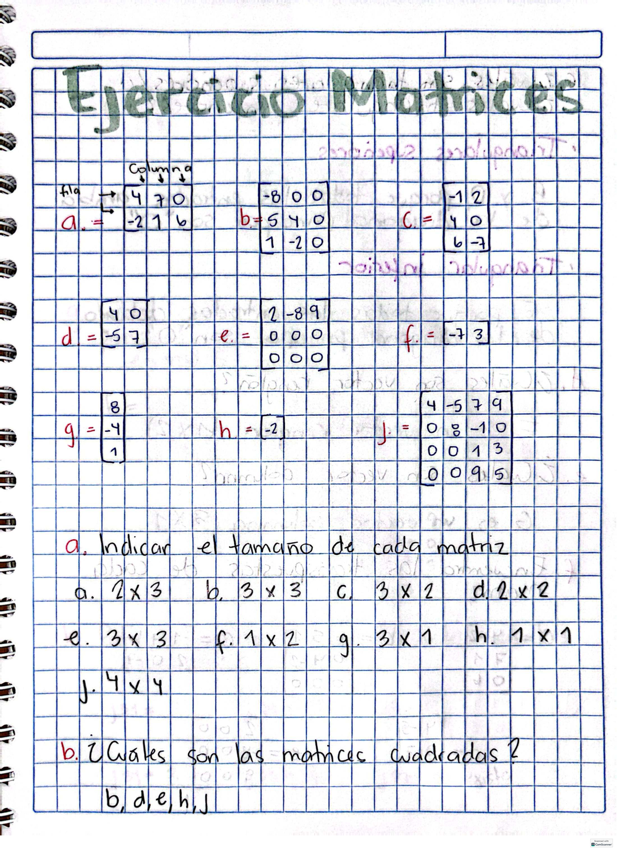Ejercicio de Matrices - Matemáticas (MAT 470) - Studocu
