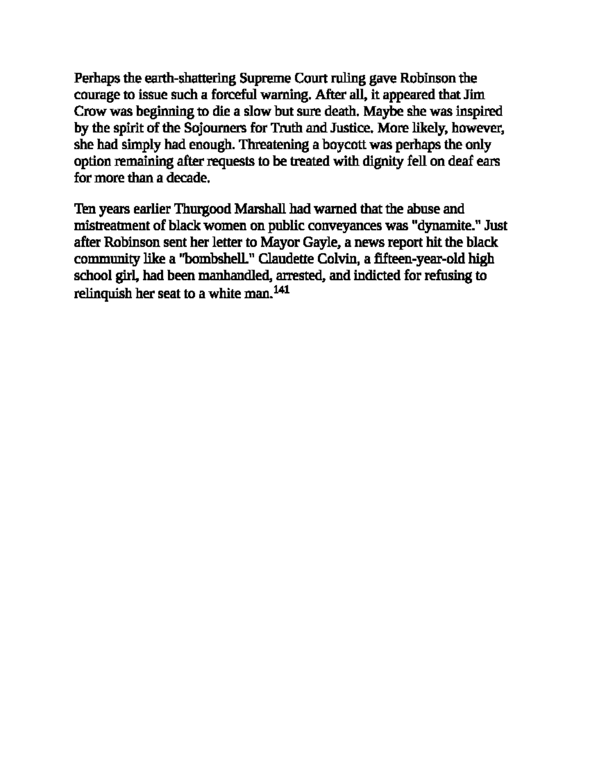 Title: CLAUDETTE COLVIN: The Catalyst for the Montgomery Bus Boycott ...