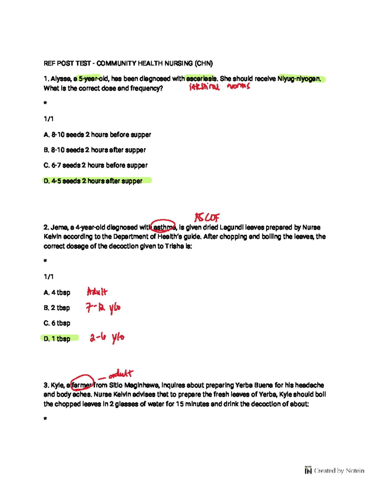 Refresher: Post-Test on Normal Obstetrics (OB) - Studocu