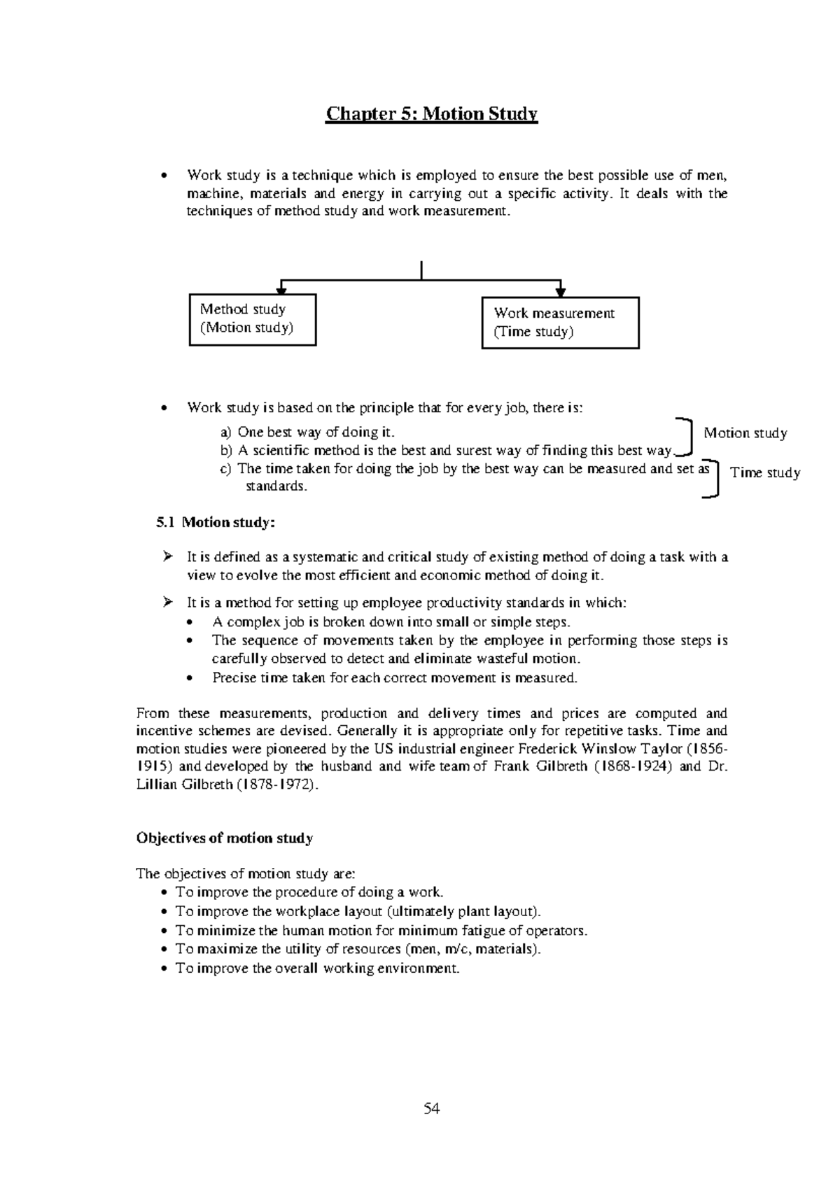 POM Module 1 - Chapter 5: Motion Study and Work Measurement - Studocu