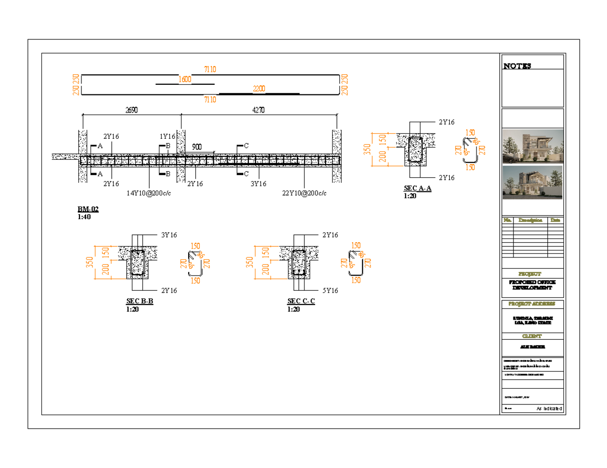 BEAM 2-1 - Design Details for Continuous Beam Structure - Studocu