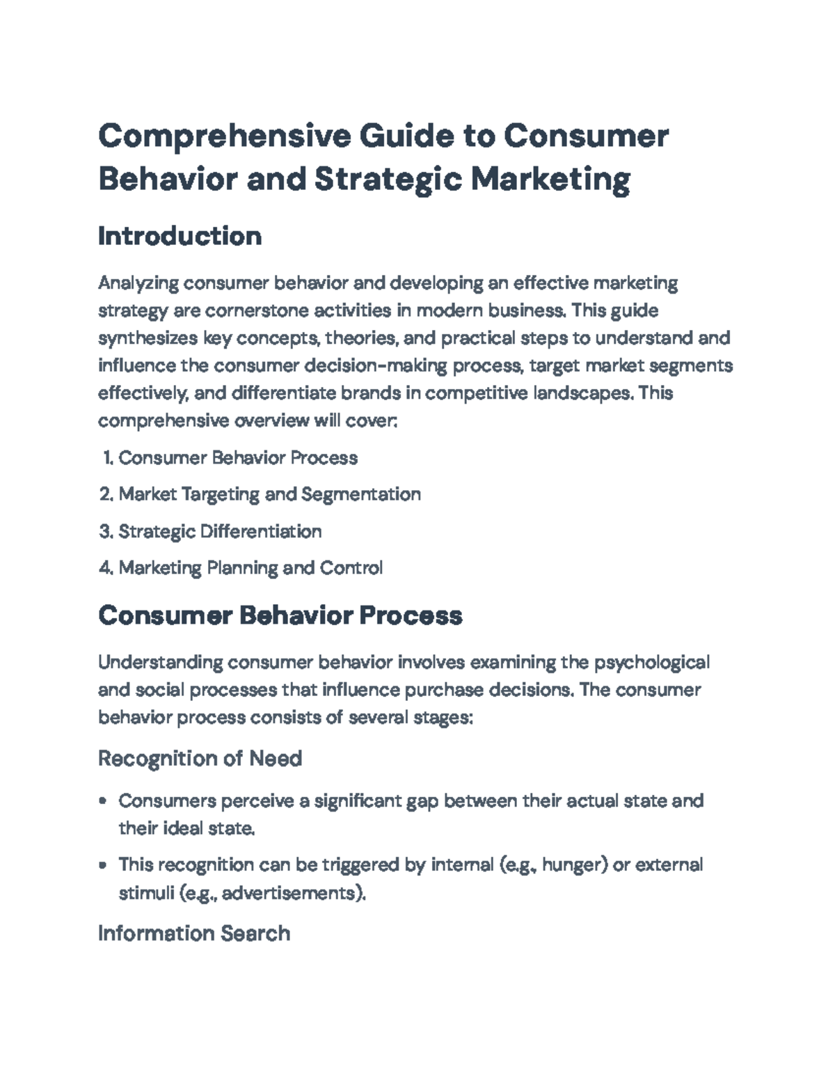 Comprehensive Guide on Consumer Behavior & Strategic Marketing ...