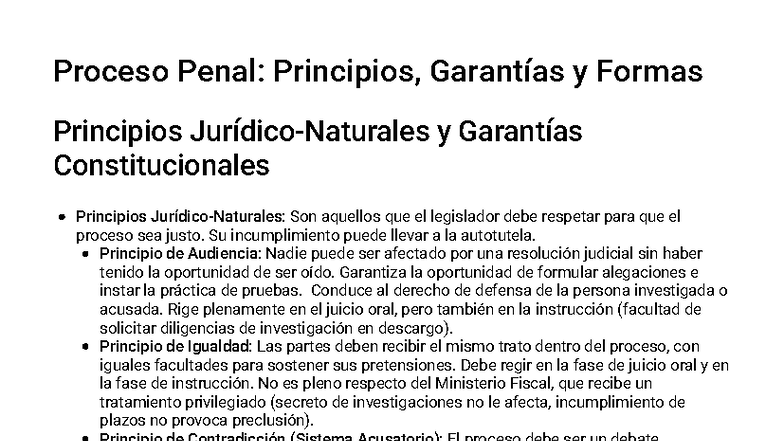 TEMA 2 - Resumen de Principios y Garantías en Proceso Penal - Studocu