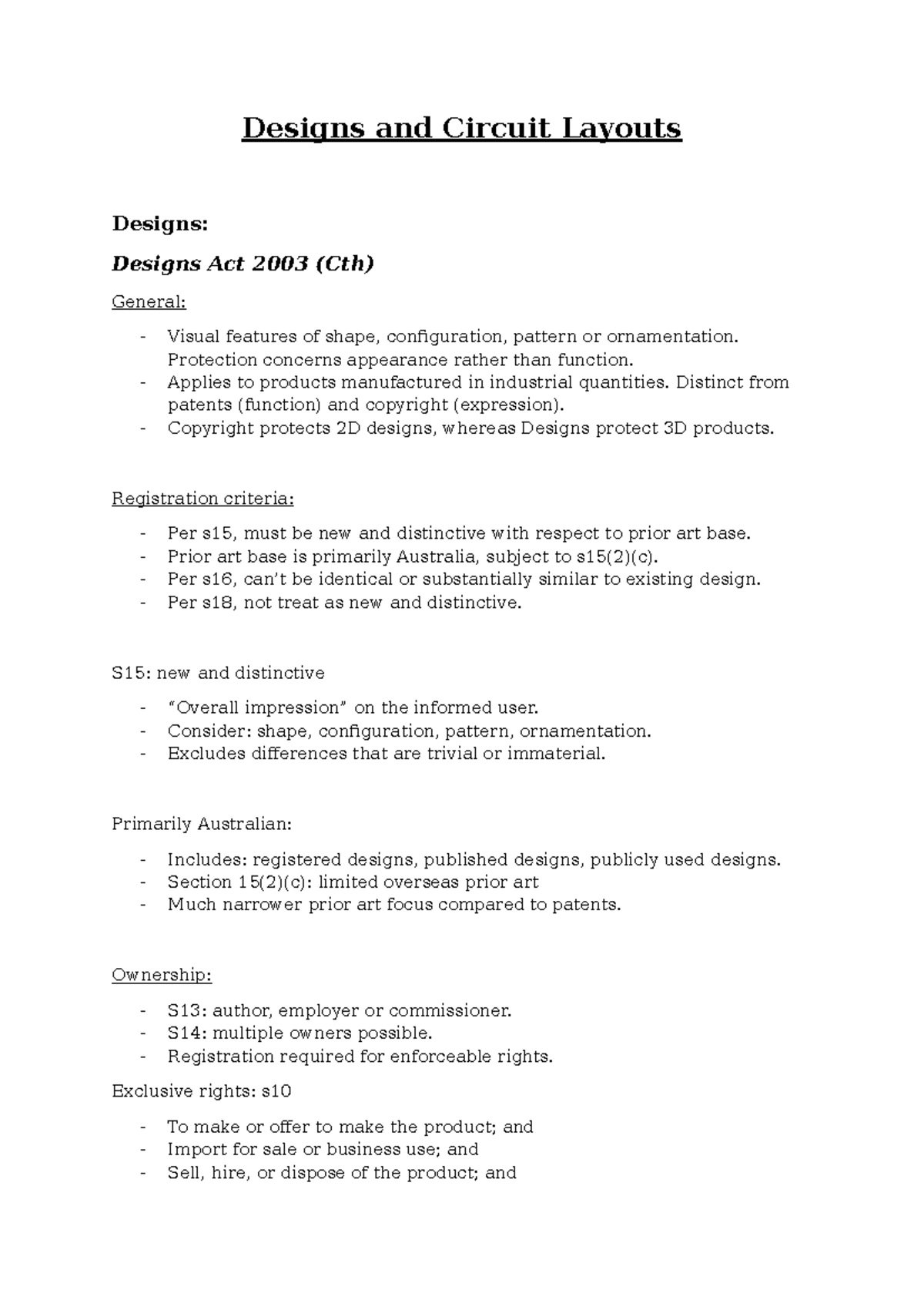 Designs and Circuit Layouts: Understanding the Designs Act 2003 (Cth ...