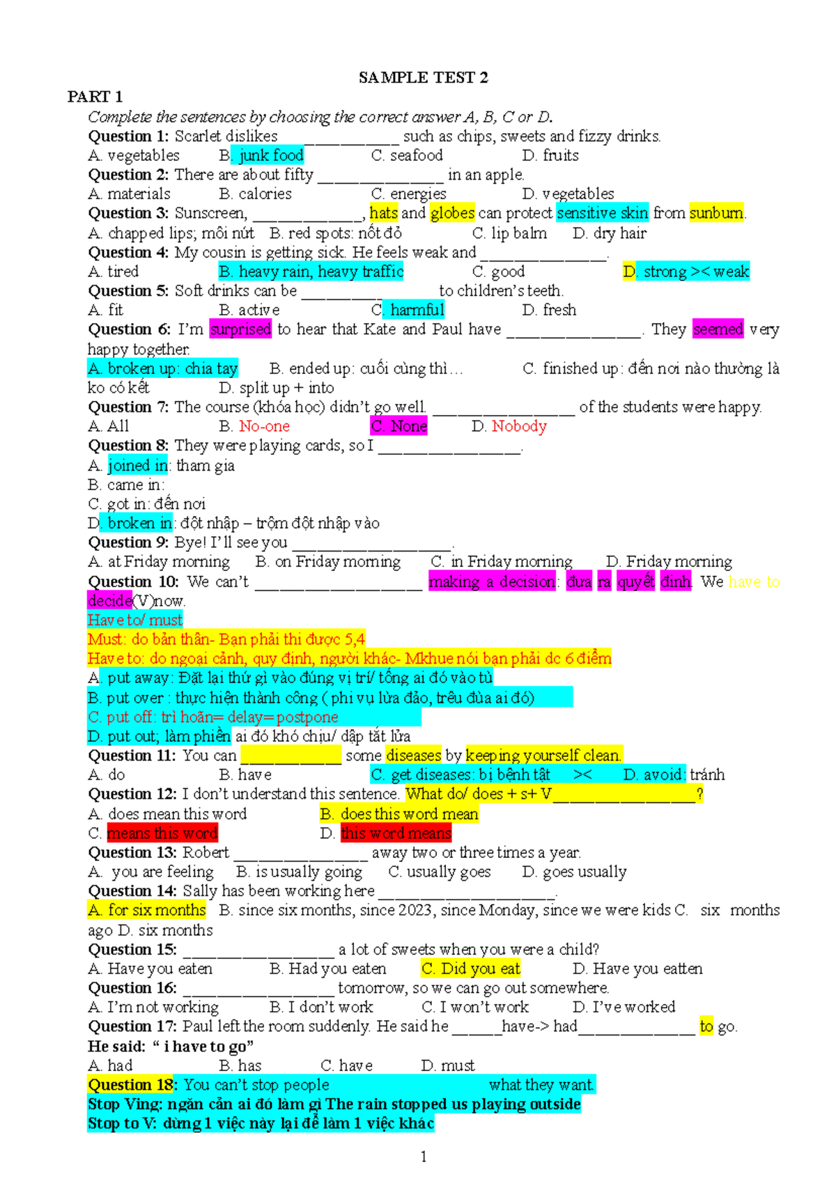 Sample Test AV1: Practice Questions and Answers - Studocu