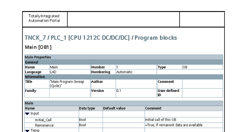 TNCK_7 PLC_1 Program Blocks Overview and Main Properties - Studocu