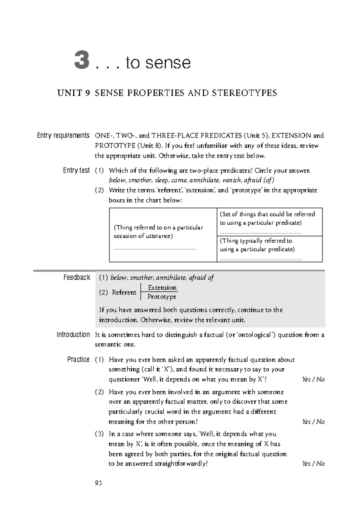 5. Unit 9: Sense Properties and Stereotypes - Semantics Study Guide ...