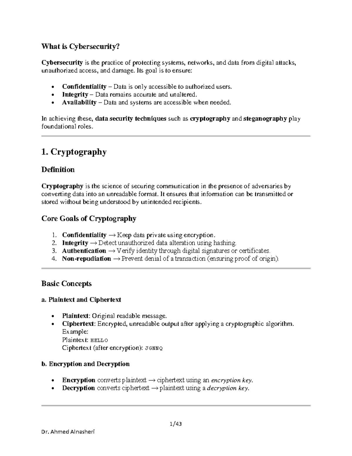 Cryptography Overview: Key Concepts and Techniques in Cybersecurity ...