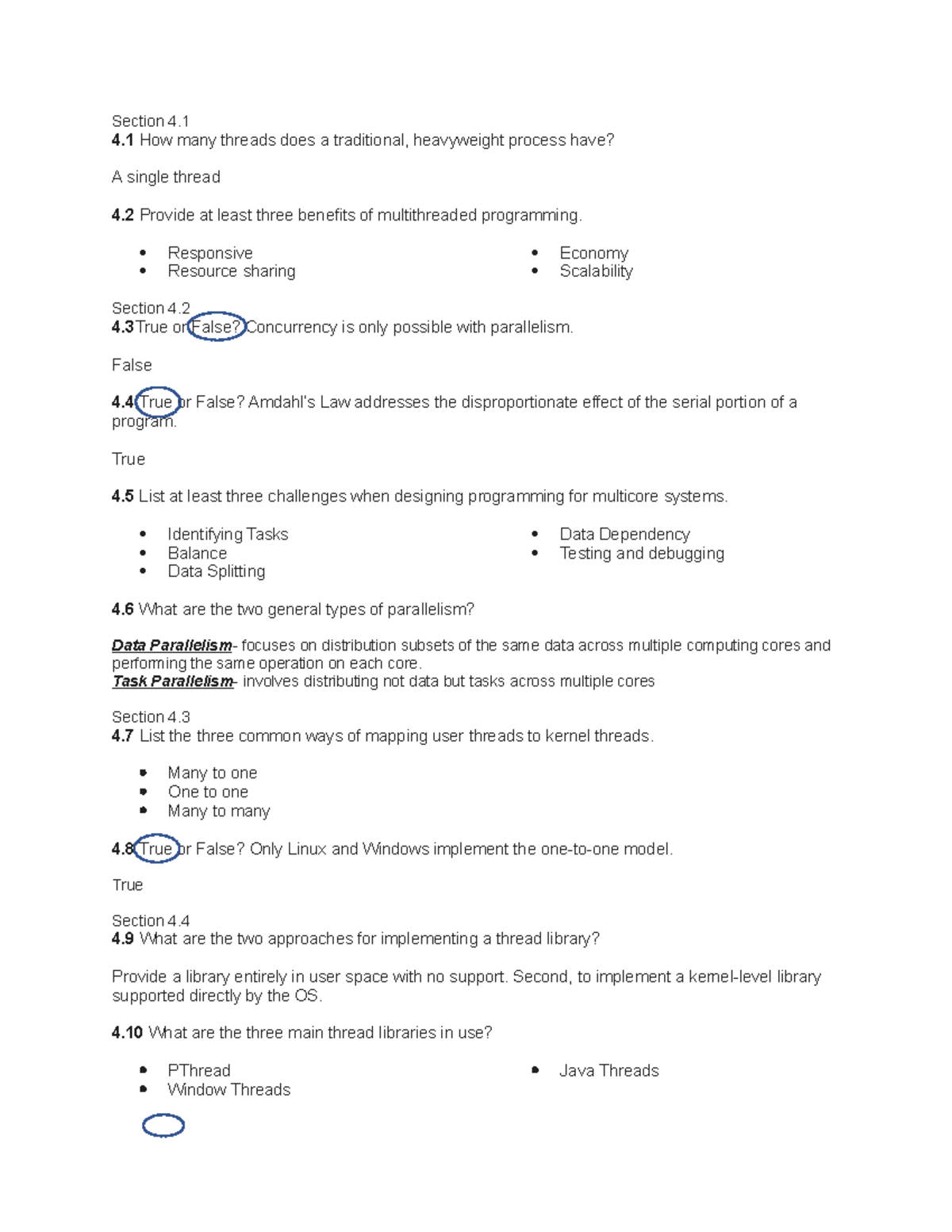 Chapter 4: Detailed Answers on Multithreading Concepts - Studocu