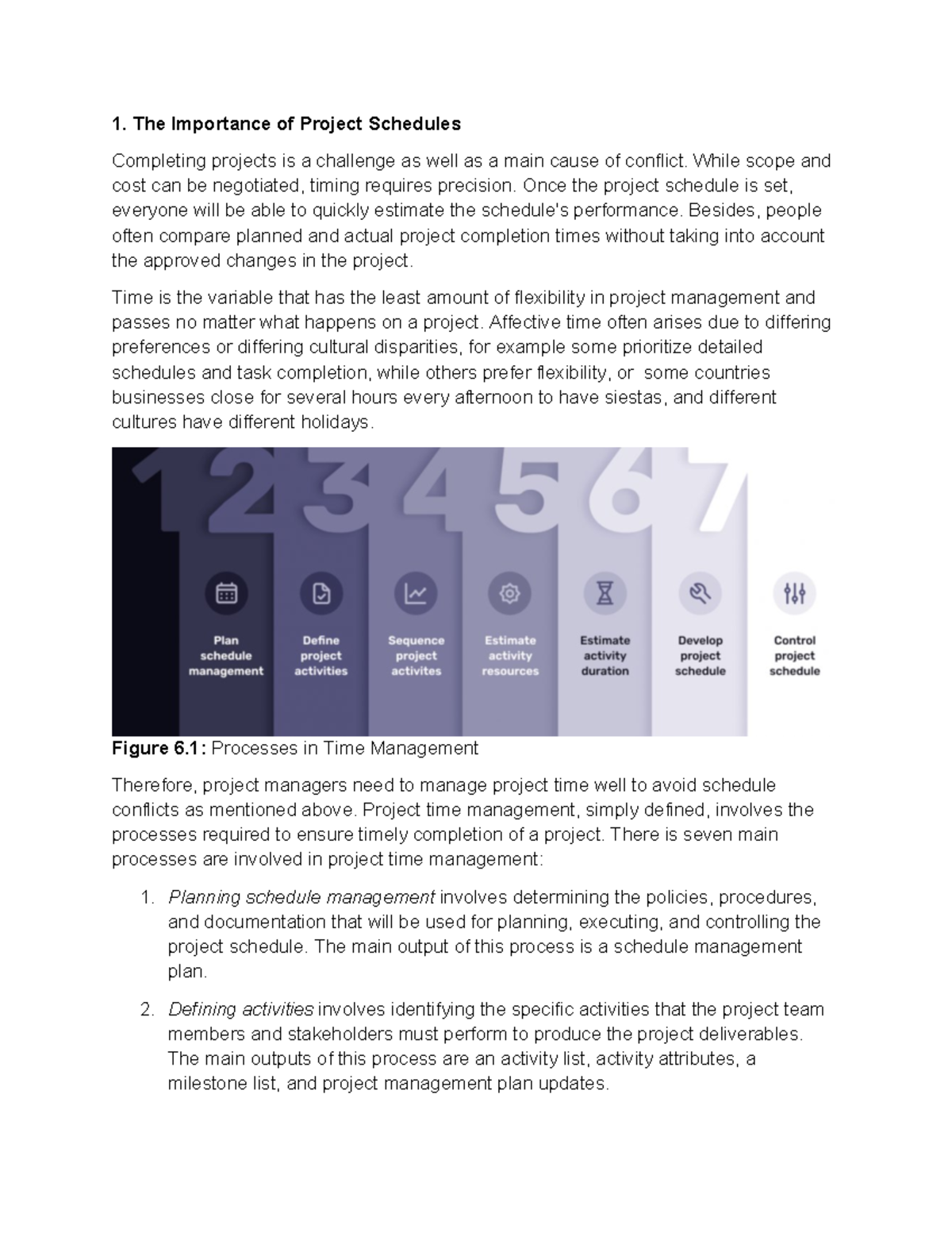 New Microsoft Word Document - The Importance of Project Schedules ...