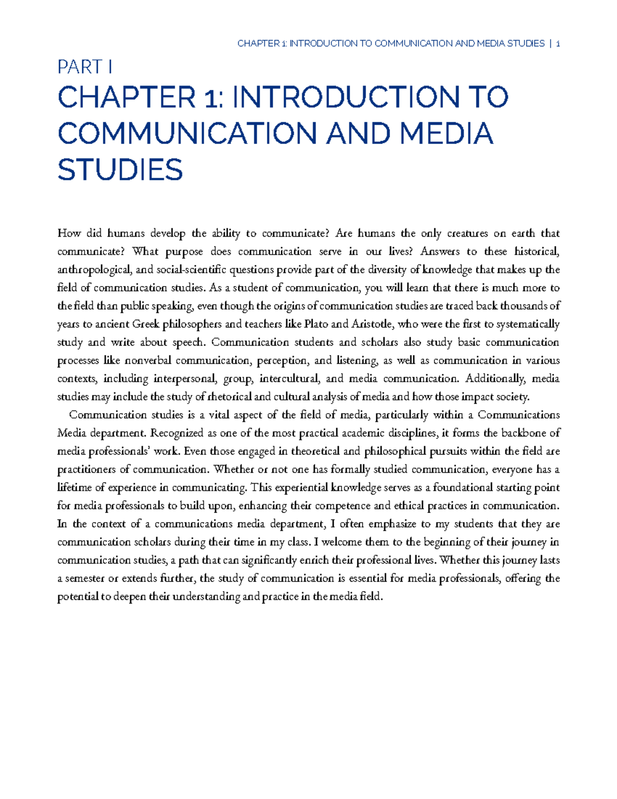 Introduction to Communication & Media Studies (COMM 101) - Topic 1 ...