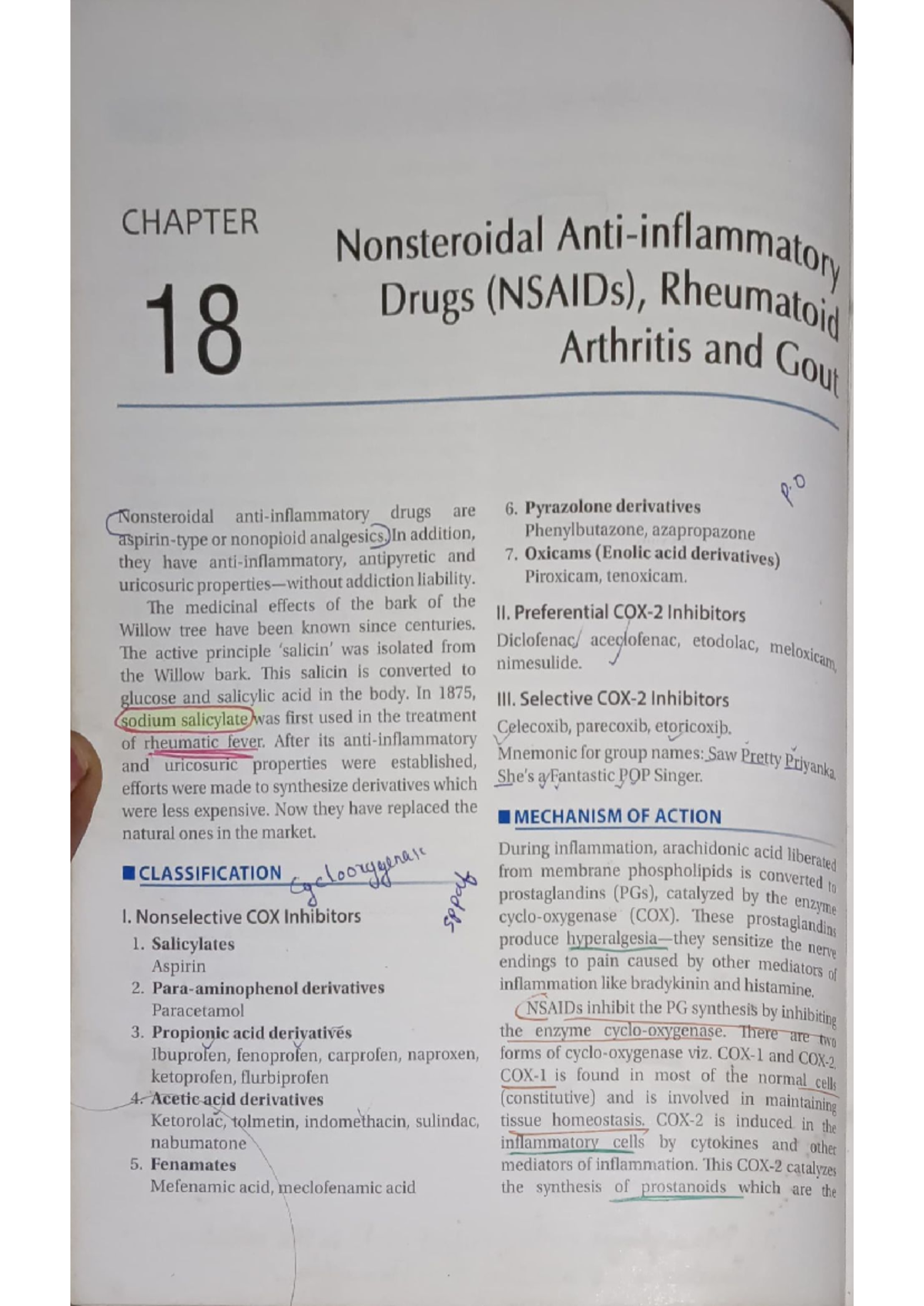 NSAIDs: Summary of Painkillers for Rheumatoid Arthritis and Gout - Studocu