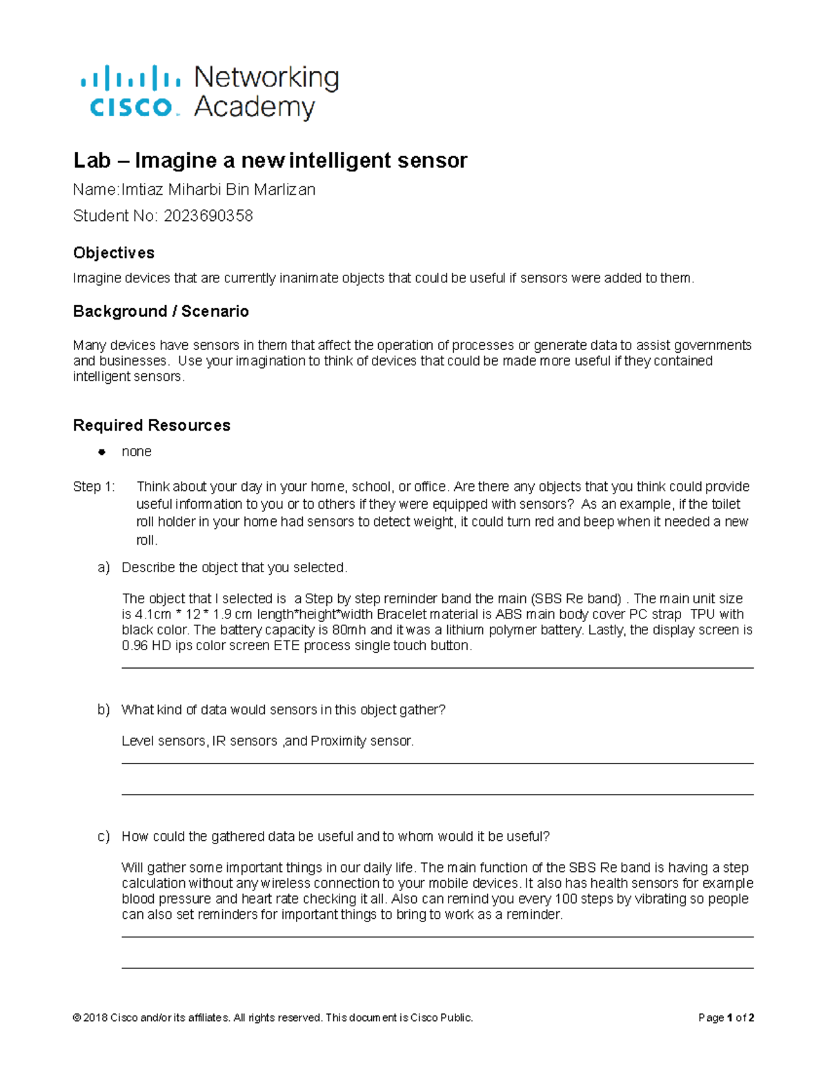 1.2.1.2 Lab - Imagine a New Intelligent Sensor - Lab – Imagine a new ...