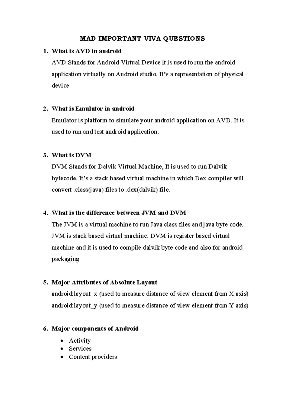 725439301 Important android viva questions and answers - Studocu