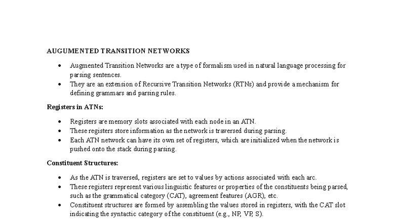 Augmented Transition Networks in NLP: Parsing Mechanisms Explained ...