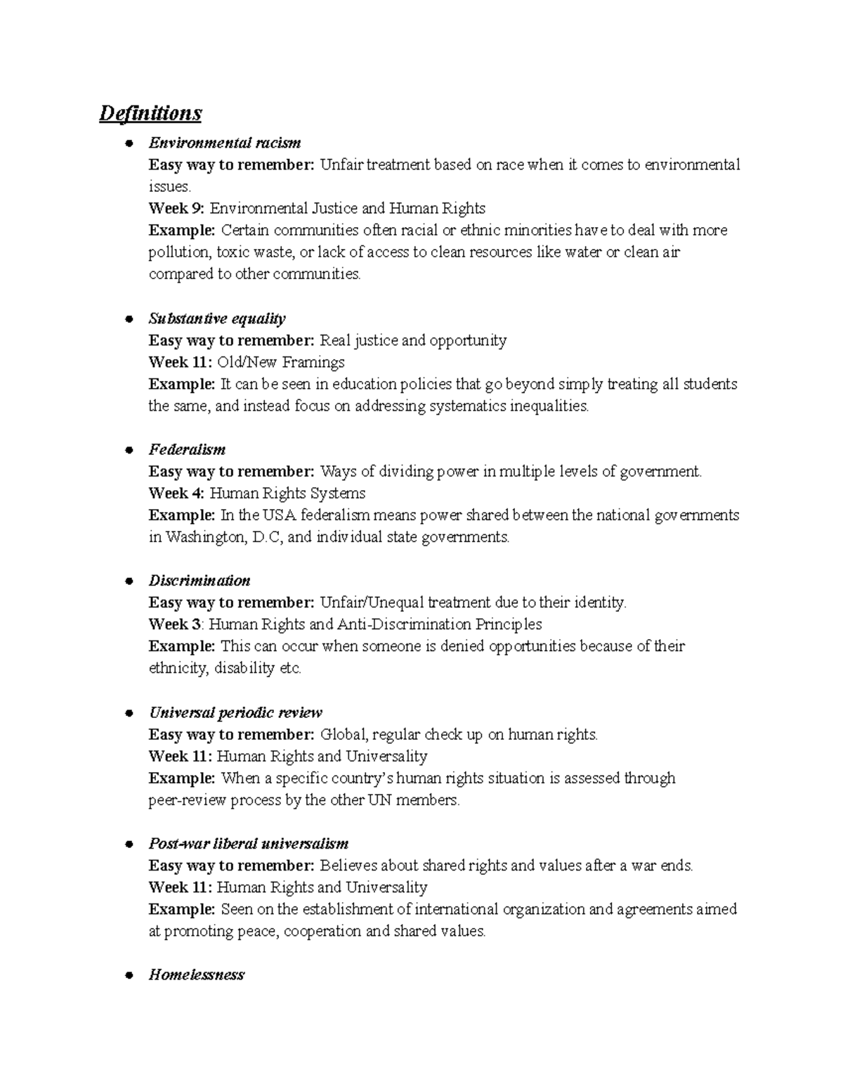 POLA01 Final Review - Key Concepts and Definitions - Studocu