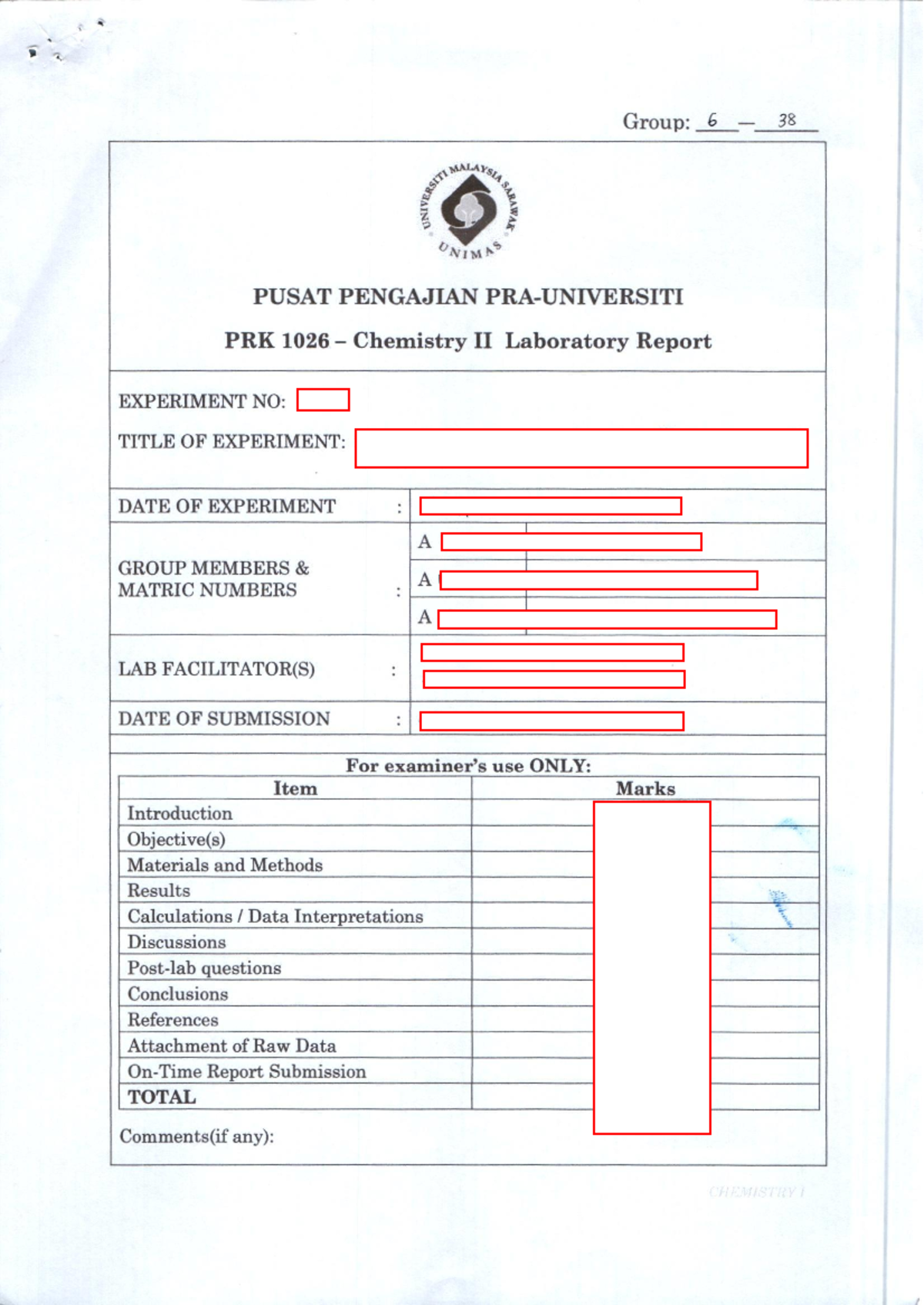 Lab Report TLC of Chlorophyll Extract in Plant - Asasi Sains Hayat ...