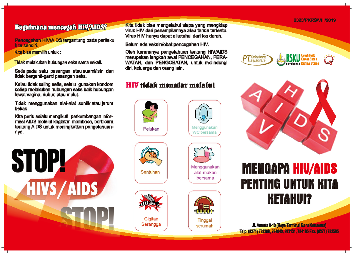 HIV/AIDS Awareness Leaflet: Key Information and Resources - Studocu