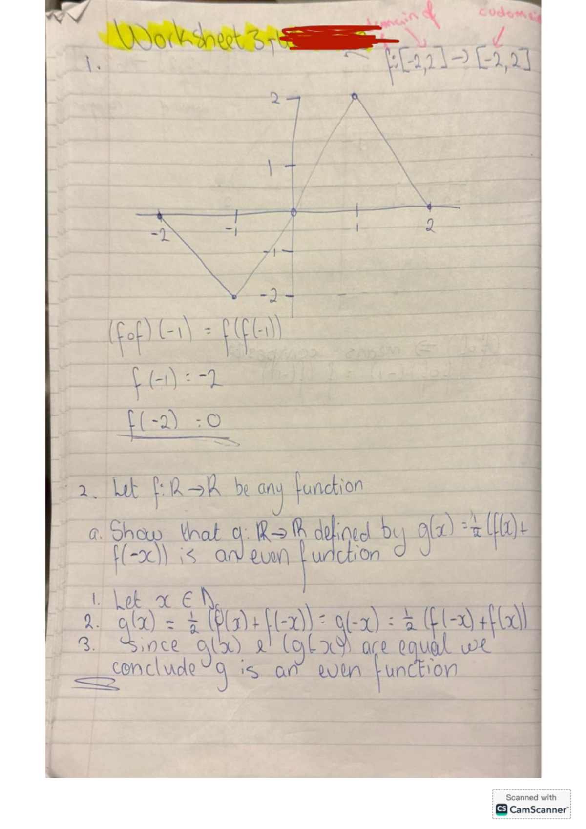 Worksheet 354: Even and Odd Functions Analysis - Studocu