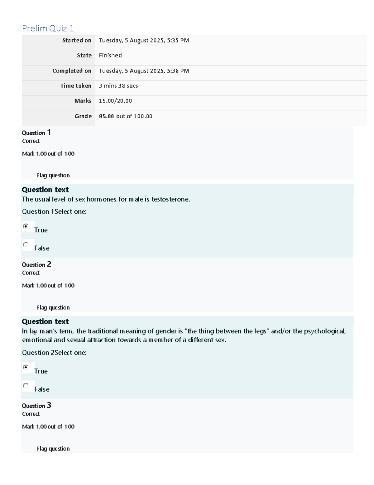 Gender AND Society Prelim Quiz 1 Overview and Answers - Studocu