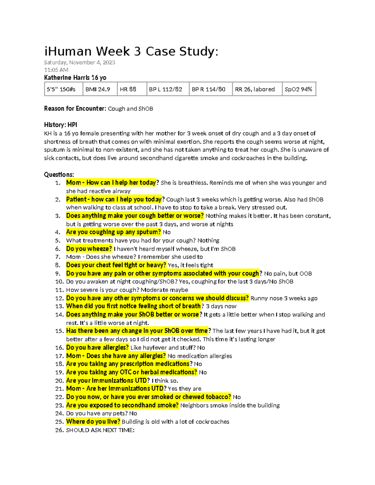 I Human Week 3 Case Study for Studocu upload - iHuman Week 3 Case Study ...