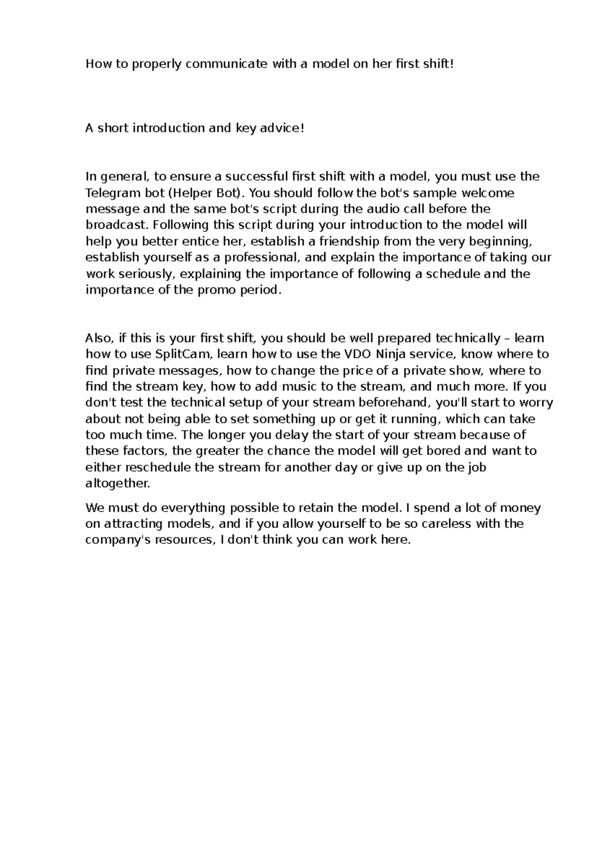 How to Communicate Effectively with a New Model: Key Tips - Studocu