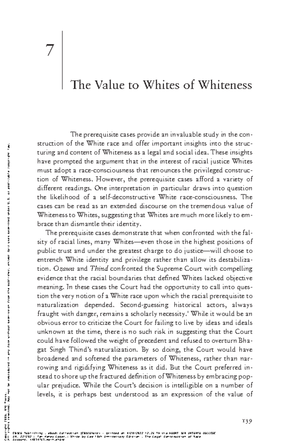 The Value of Whiteness: Insights from Legal Case Studies - 7 The ...