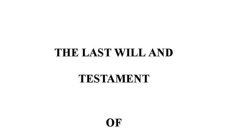 Will Writing, Revocation & Revival of Christiano Dior's Will - Studocu