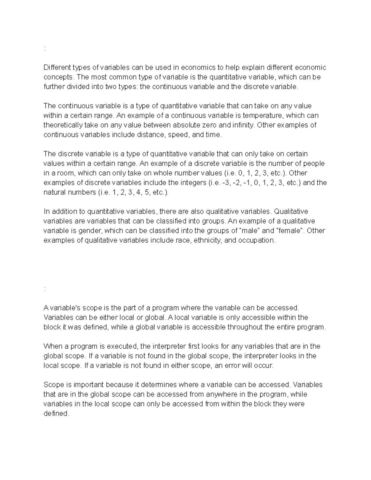 AE513 course outline - : Different types of variables can be used in ...