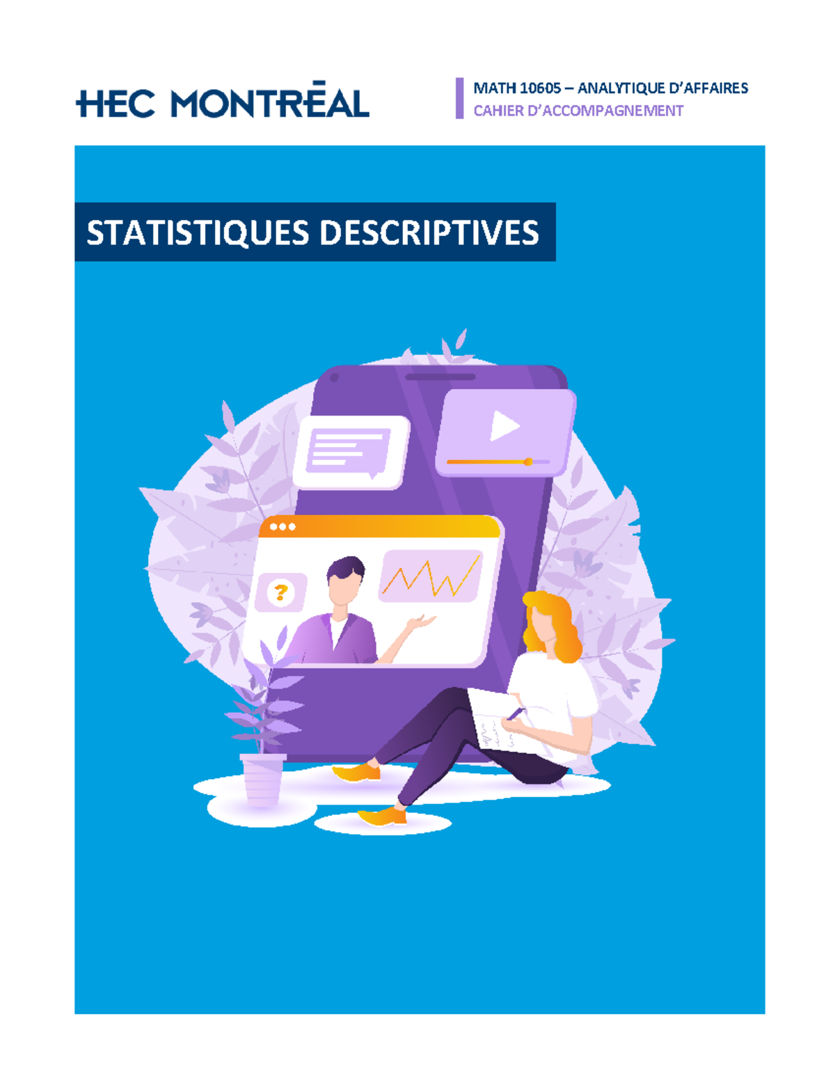 MATH 10605 Cahier de Statistiques Descriptives et Notes de Cours - Studocu