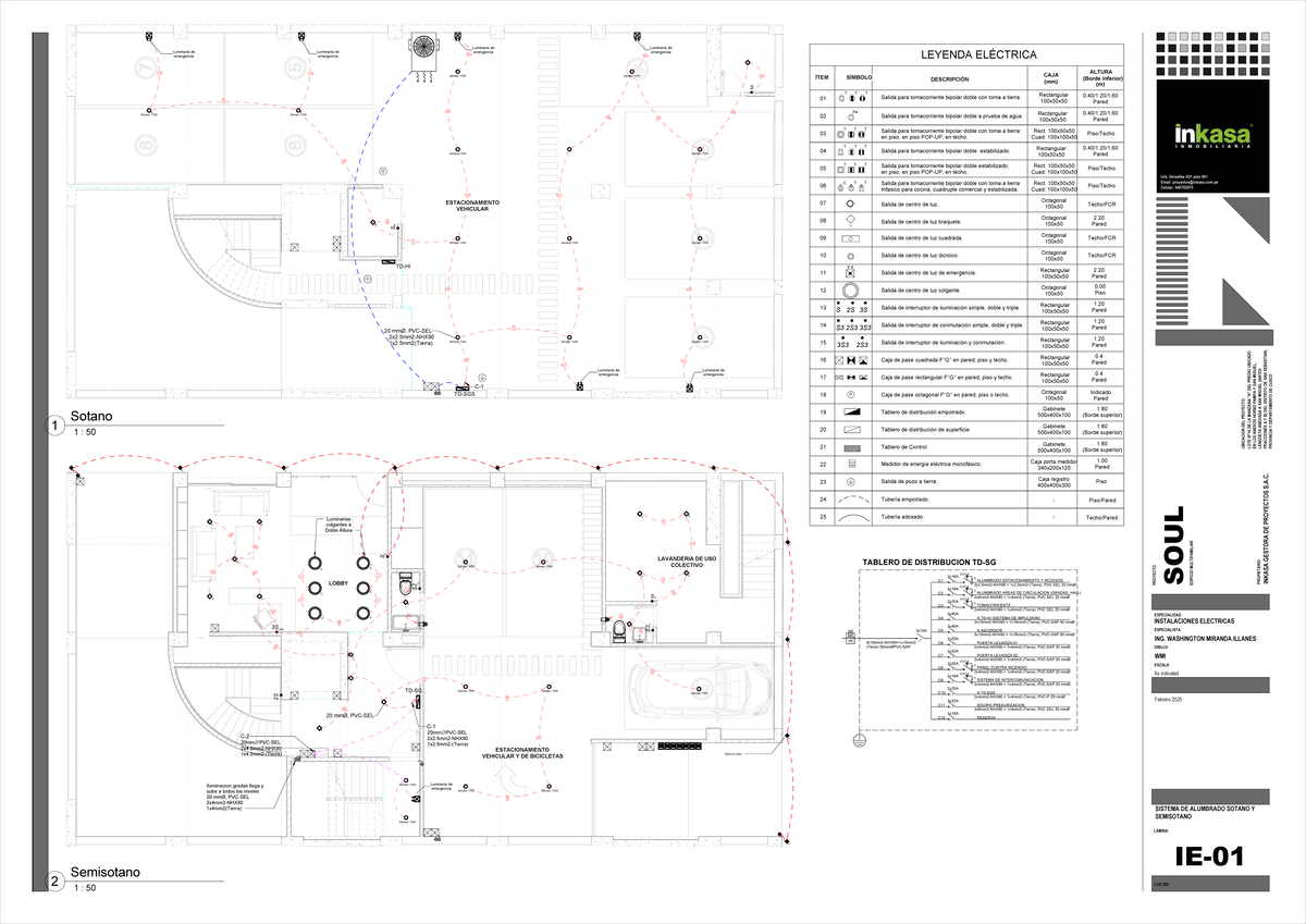 IIEE OBRA SOUL - Planos Eléctricos y Luminarias de Emergencia - Document Preview