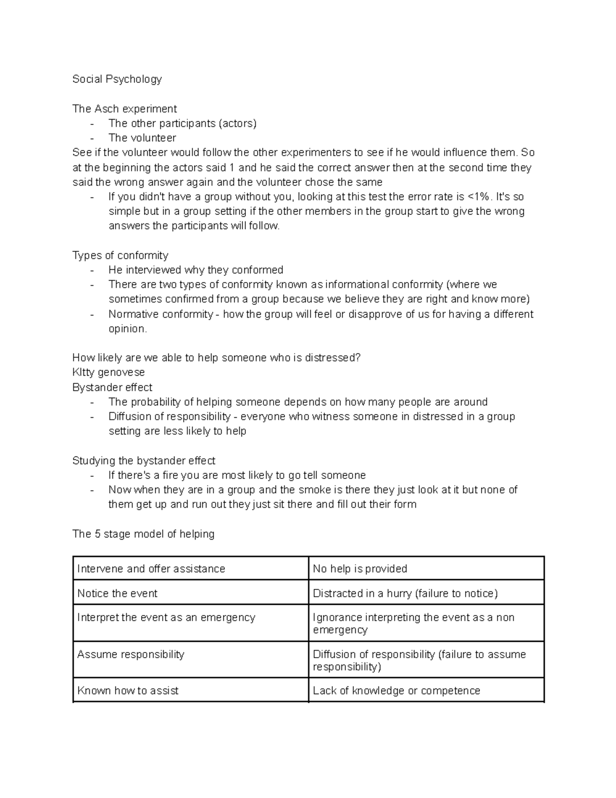 PSYCH 100 Exam 2 Study Guide: Social Psychology & Conformity - Studocu