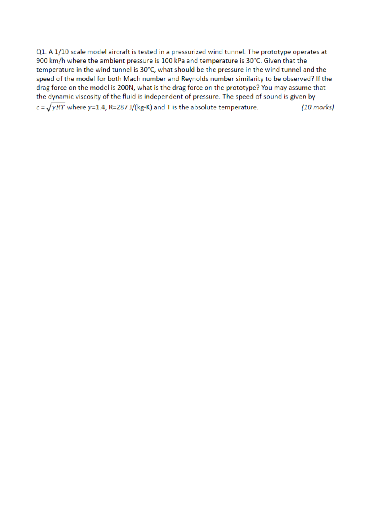 MA3006 Past Year CA2 - Fluid Dynamics Analysis and Calculations - Studocu