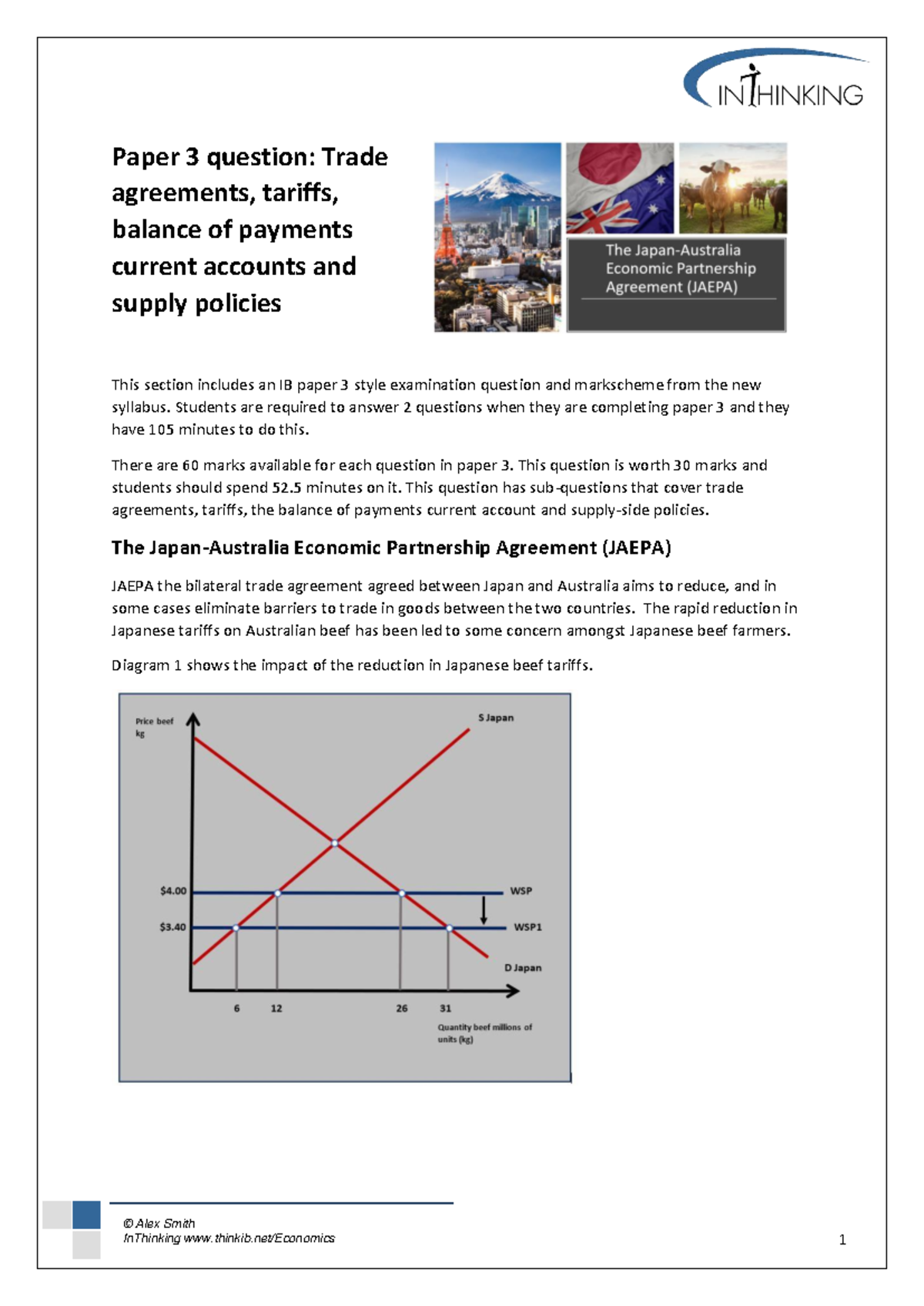 IB Paper 3 Practice: Trade Agreements & Tariffs Analysis - Document Preview