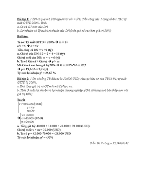 [Solved] Gi c ca t bn cho vay c quyt nh bi Cu hi 17 Tr li a Gi tr s dng ...