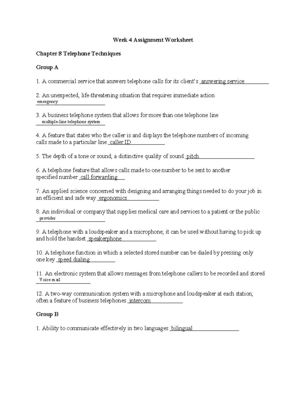Procedure 8 - Professional Telephone Techniques for Healthcare Services ...