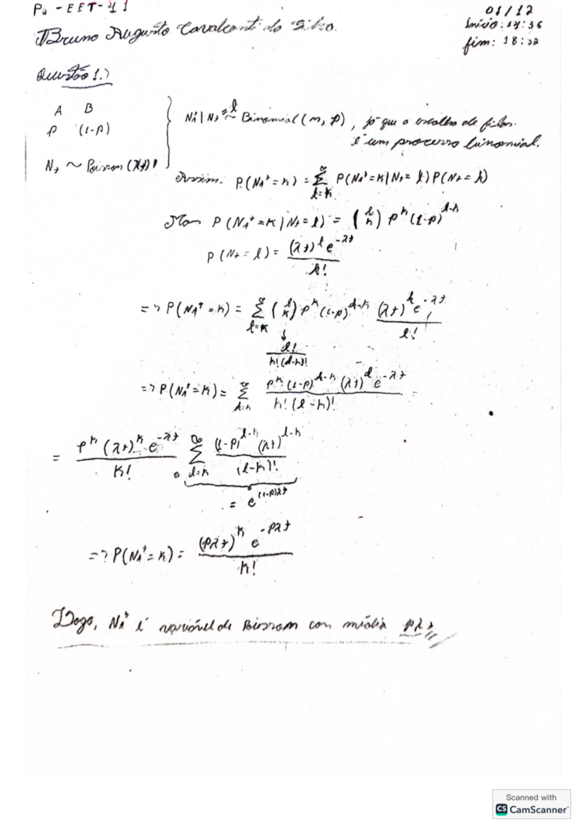 P2 EET41 - Final Exam Notes on Stochastic Processes and Models - Studocu