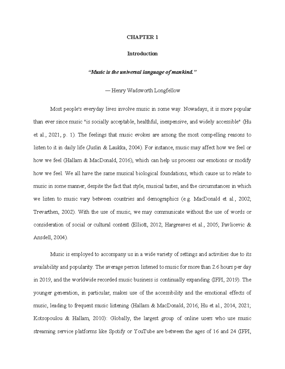 Effects of Music on Study Performance: A Study among HS Students at ...