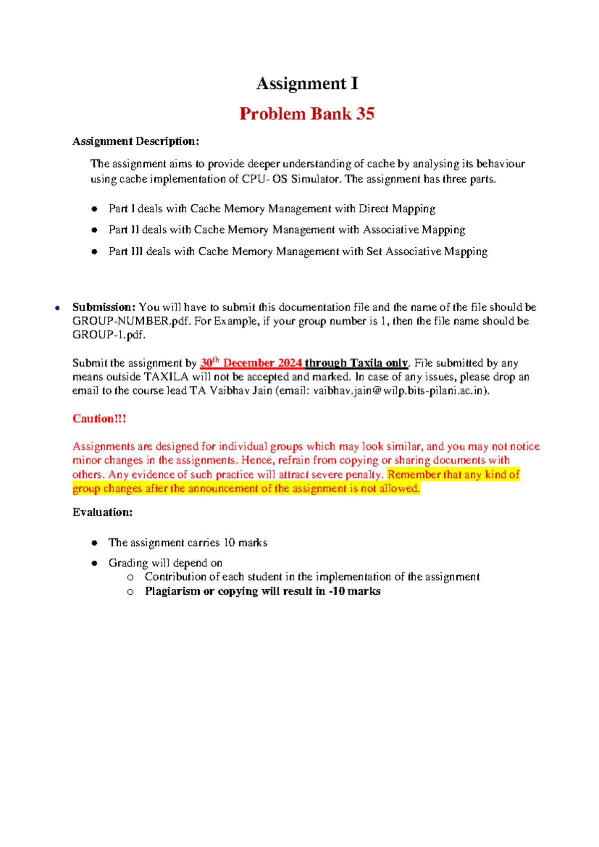 Group-75 - Assignment I: Analyzing Cache Behavior with CPU-OS Simulator ...