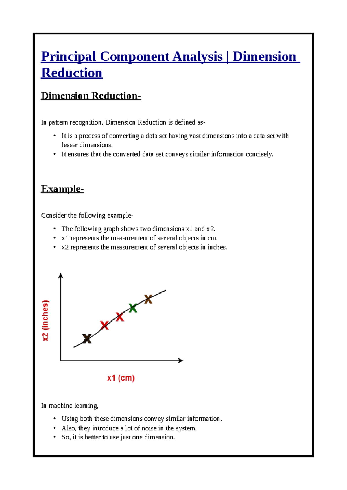PCA Techniques and Applications in Dimensionality Reduction - Studocu