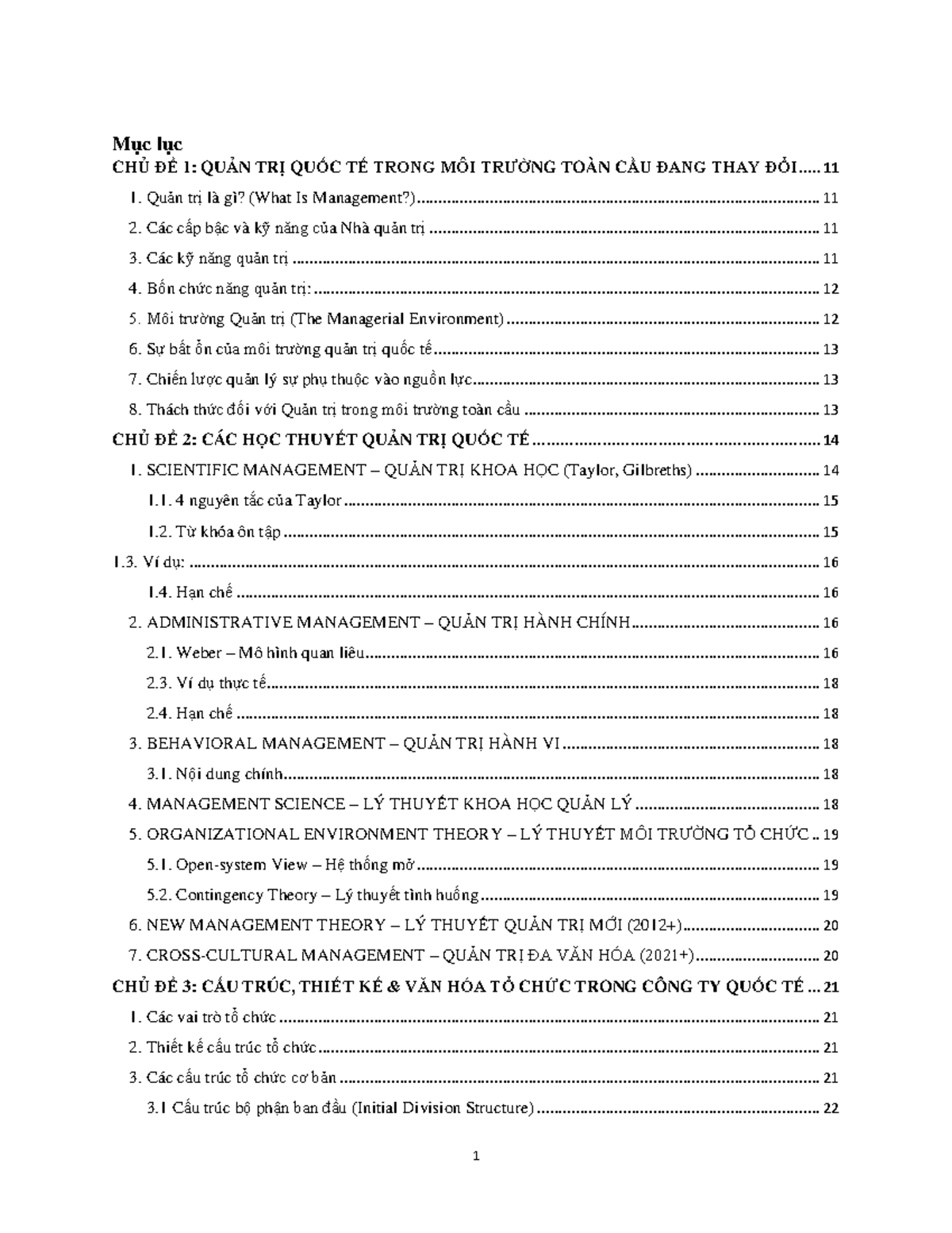 Lý Thuyết Quản Trị Quốc Tế (QTQT) - Tài Liệu Học Tập Toàn Diện - Studocu