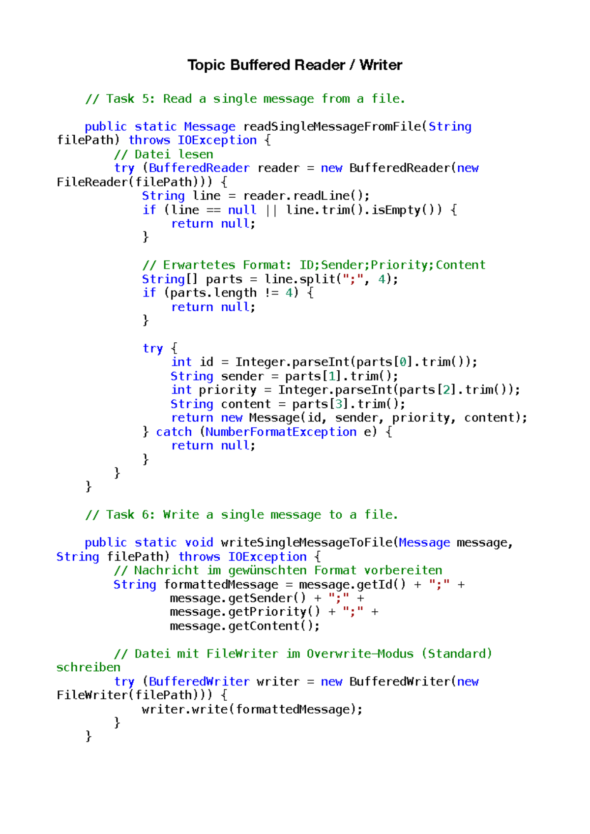 Buffered Reader/Writer Tasks: File Operations & Validations - Studocu