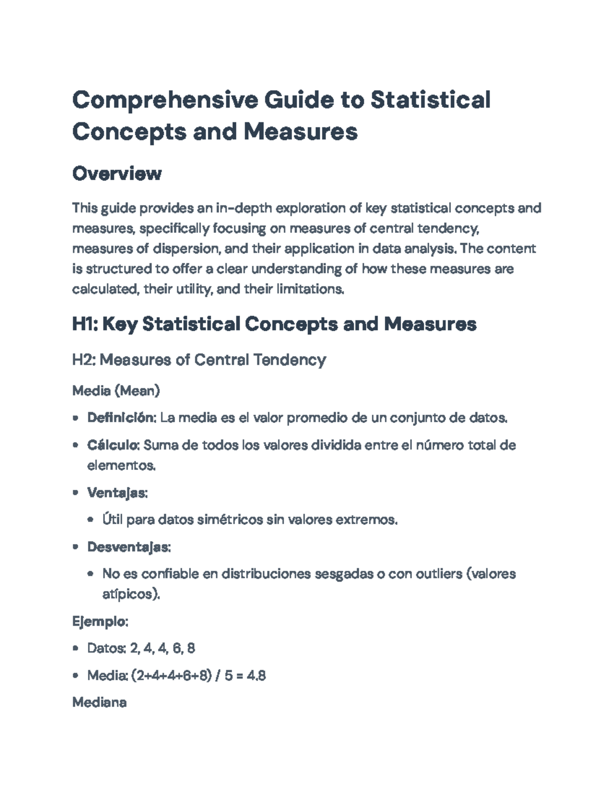 Comprehensive Guide to Key Statistical Concepts and Measures ...