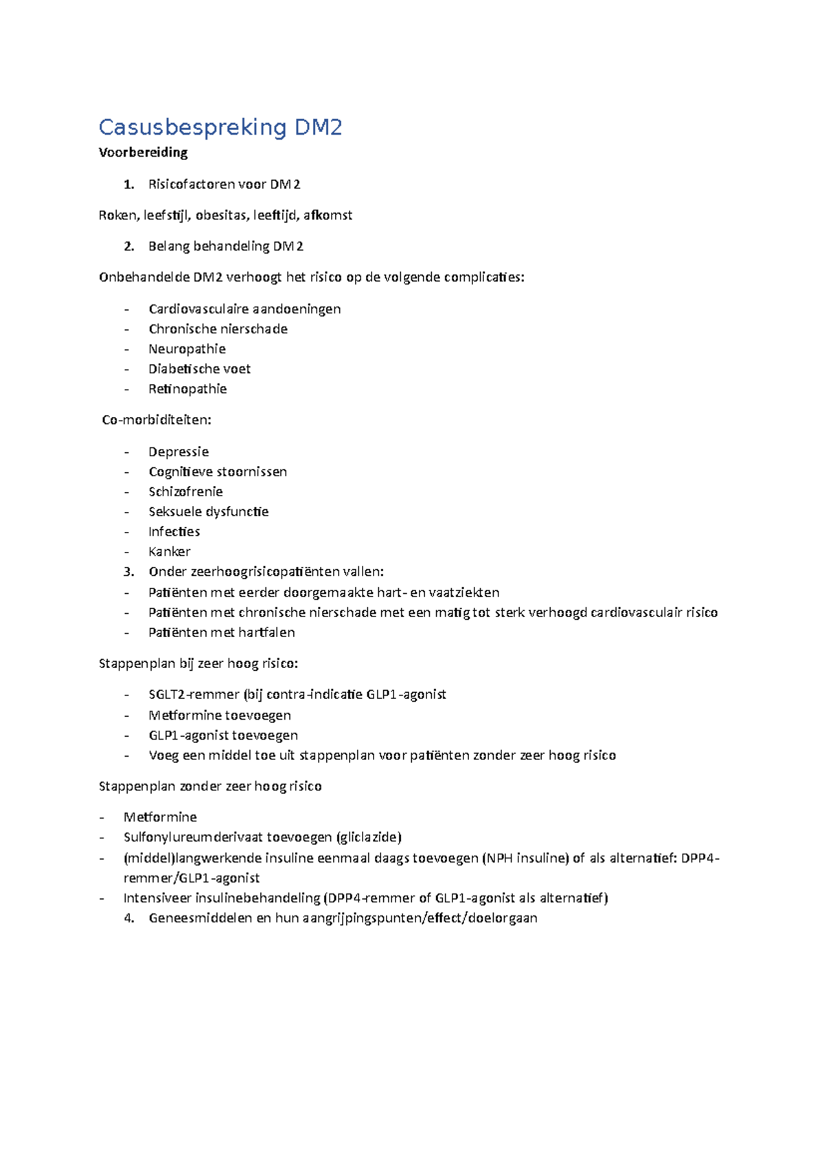 Casusbespreking DM2 - Diabetes Mellitus Behandelingen en Medicatie ...