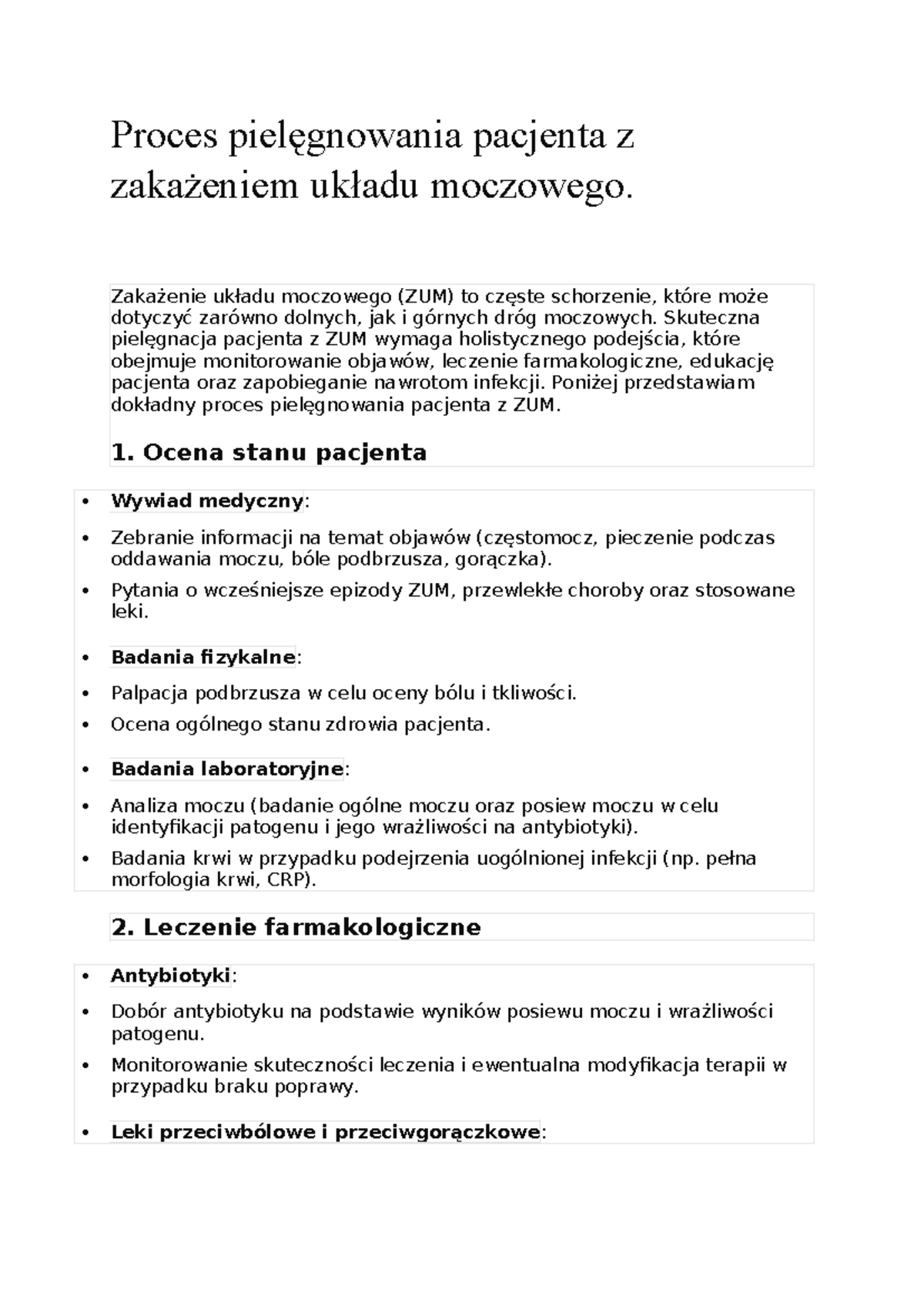 Proces pielęgnowania pacjenta z ZUM: Holistyczne podejście do terapii