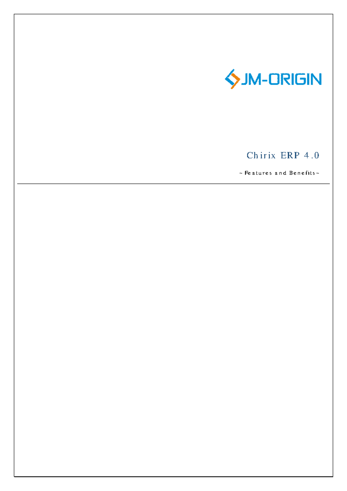 Chirix ERP 4.0: Features & Benefits for Purchase & Production ...