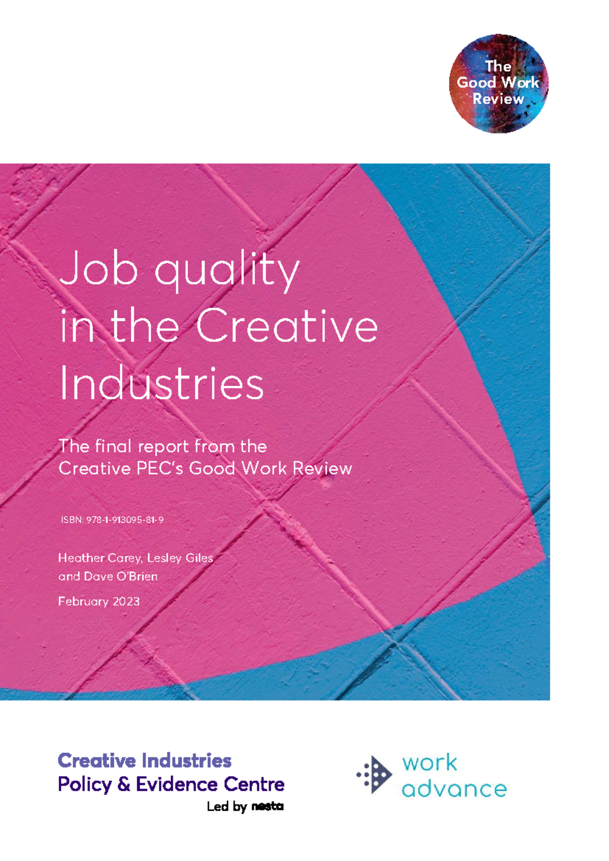 Creative Good Work Review: Final Report on Job Quality in the Creative ...