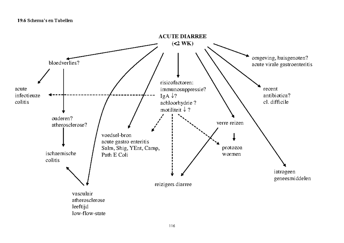 Schema's Acute Diarree: Risicofactoren, Oorzaken en Diagnostiek ...