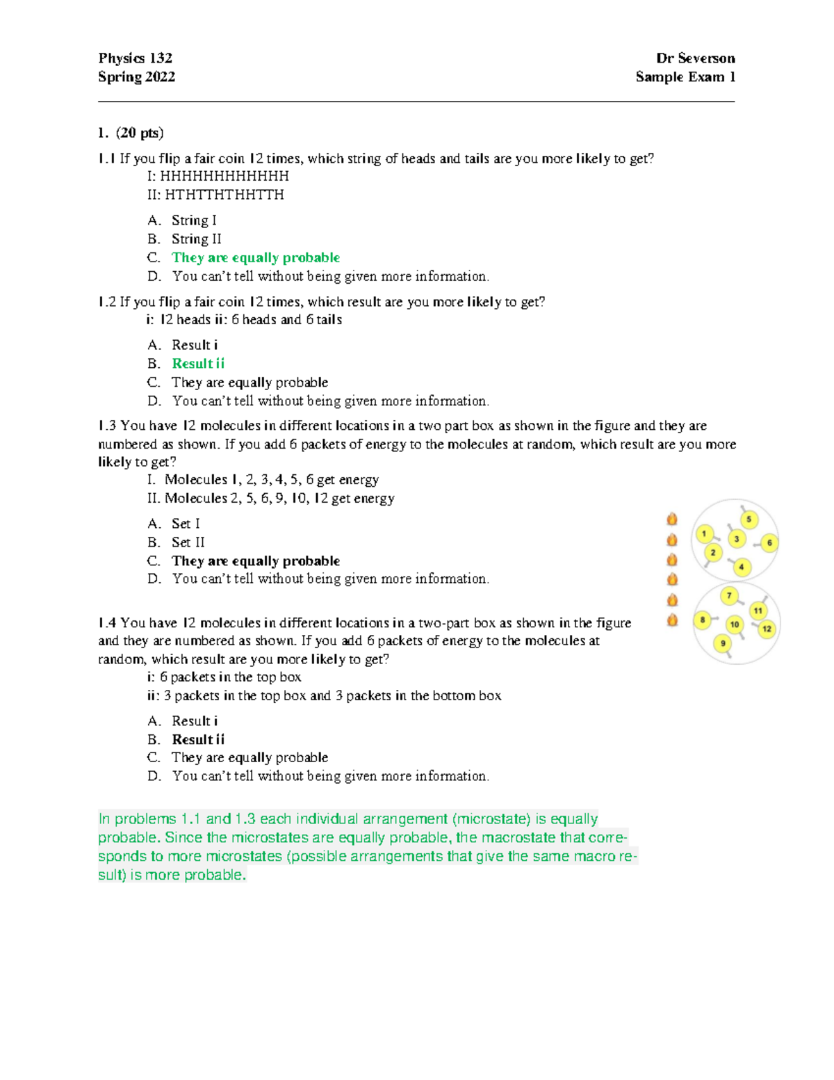 Physics 132 Spring 2022 Sample Exam 1 - Dr. Severson - Studocu